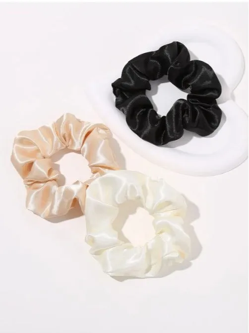 10pcs Solid Casual Hair Band & Scrunchie - Multicolor