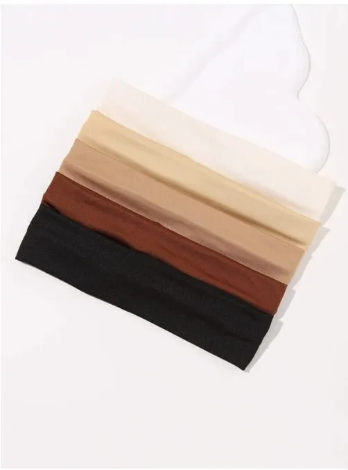10pcs Solid Casual Hair Band & Scrunchie - Multicolor