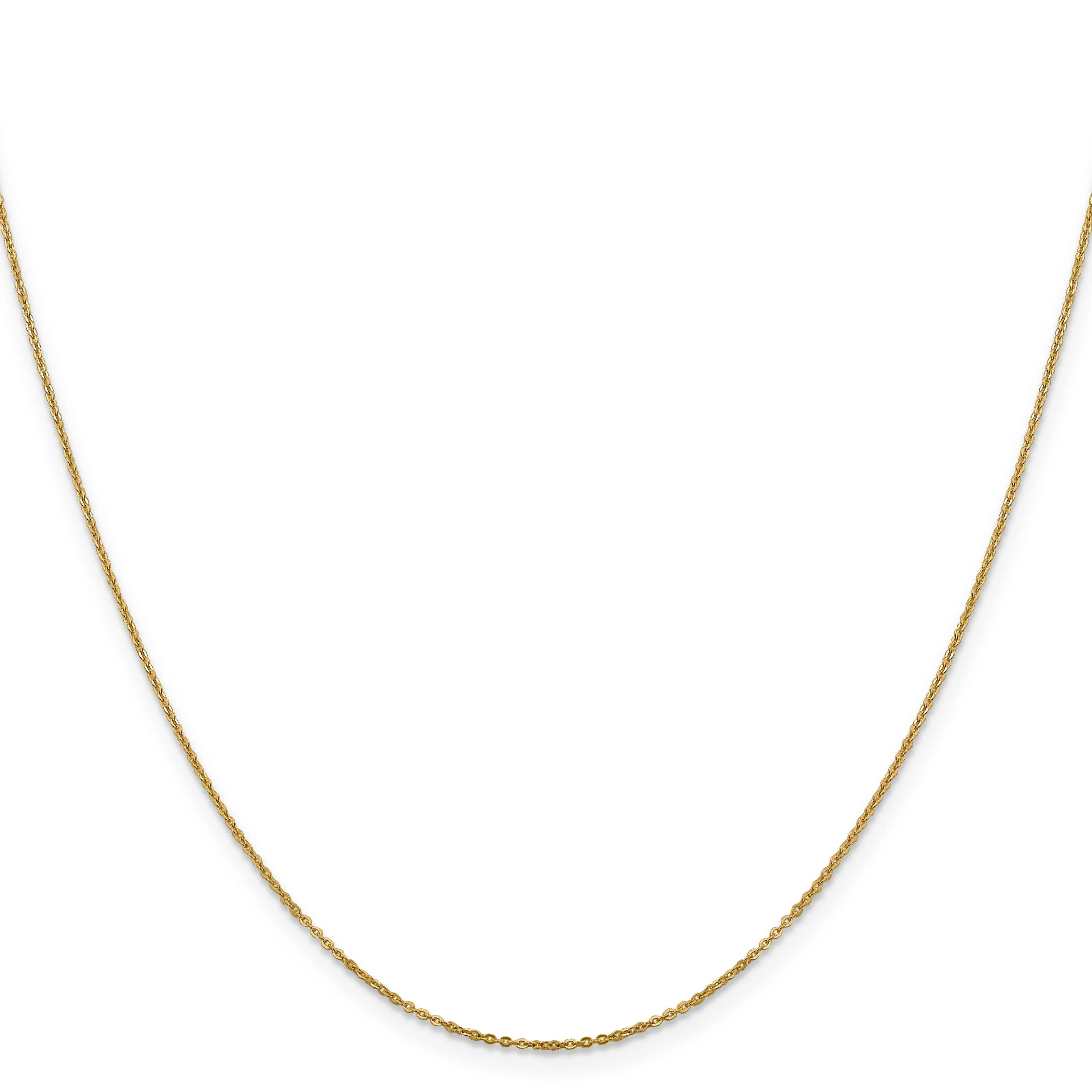 14k Yellow Gold 1.1 m Flat Cable Chain