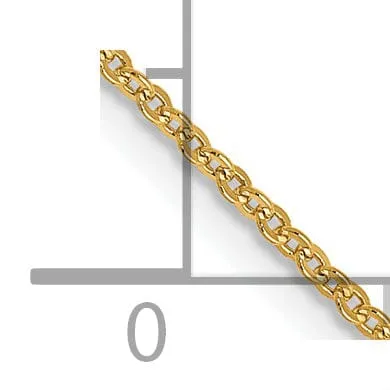 14k Yellow Gold 1.1 m Flat Cable Chain