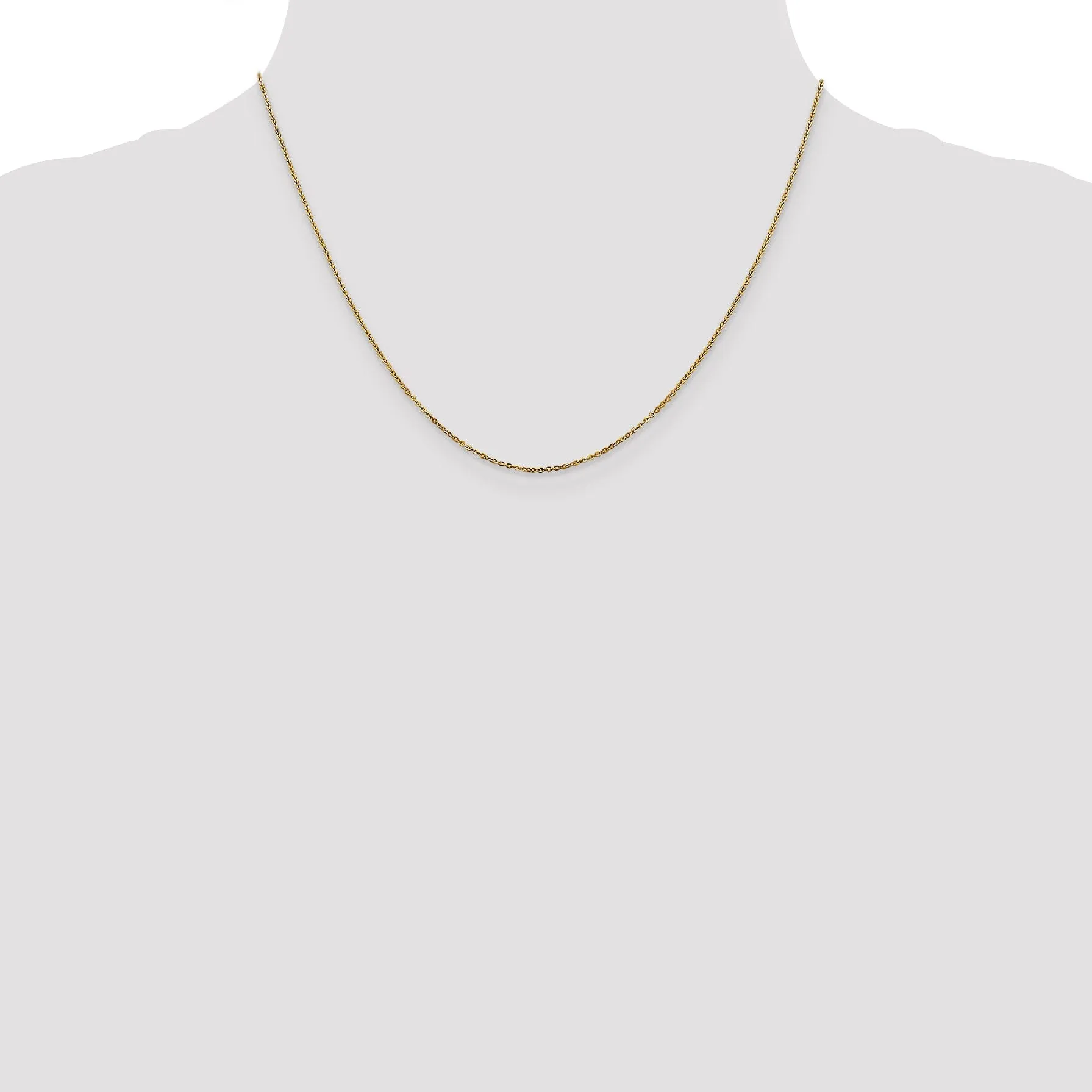 14k Yellow Gold 1.1 m Flat Cable Chain