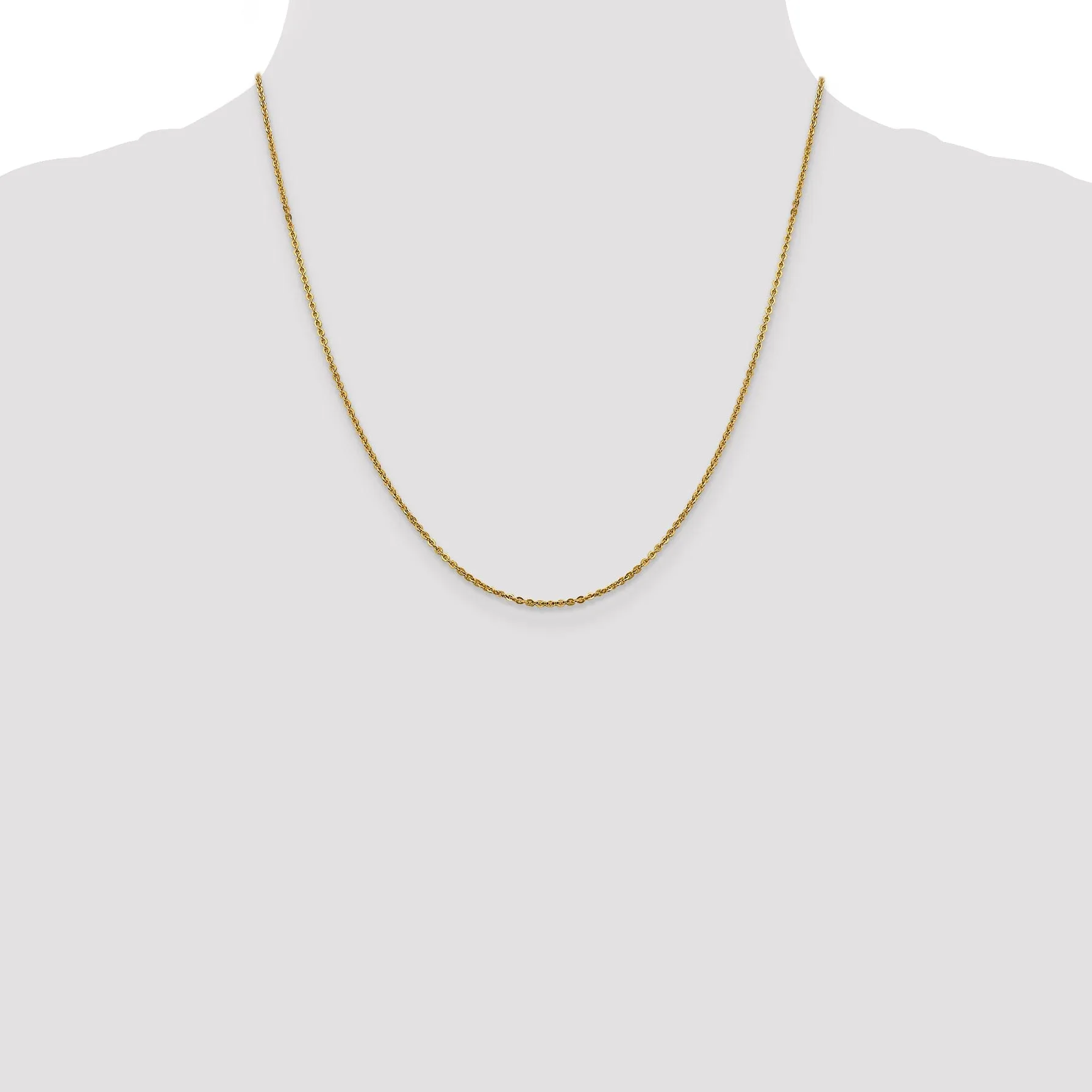 14k Yellow Gold Flat Cable Chain