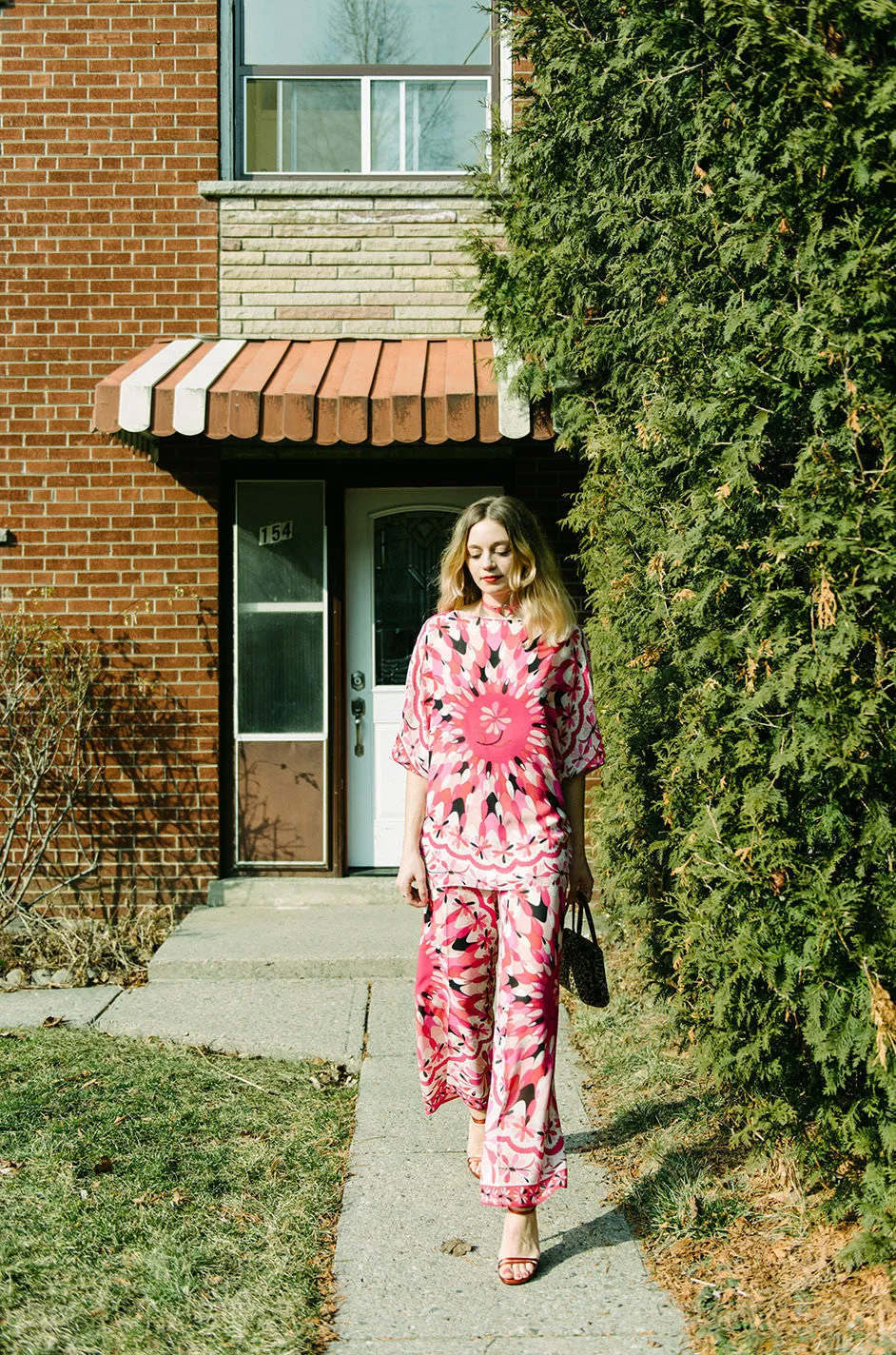 1960s Rare Emilio Pink Pucci Caped Top & Pant Set