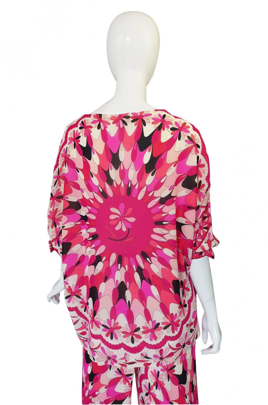 1960s Rare Emilio Pink Pucci Caped Top & Pant Set