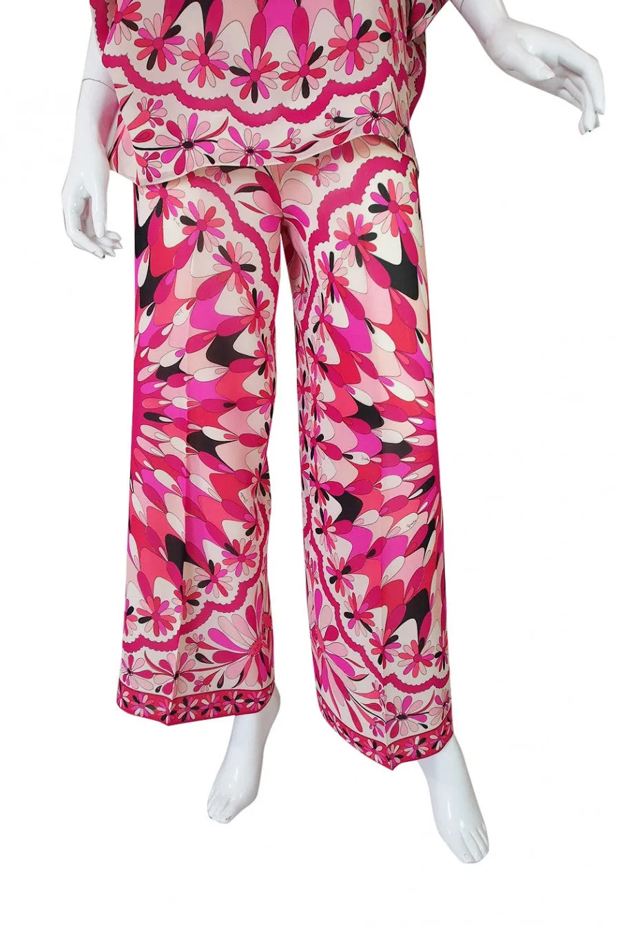 1960s Rare Emilio Pink Pucci Caped Top & Pant Set