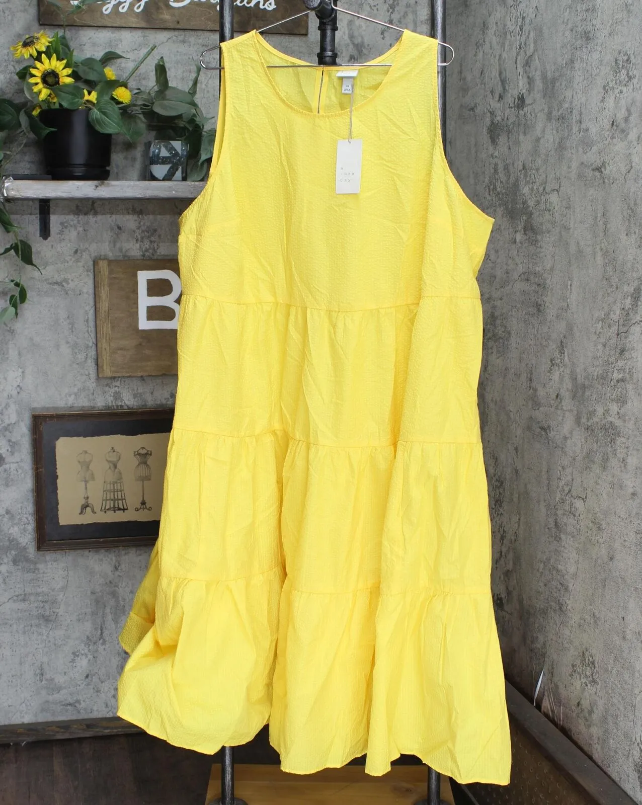 A New Day Women's Plus Size Sleeveless Tiered Dress 567723