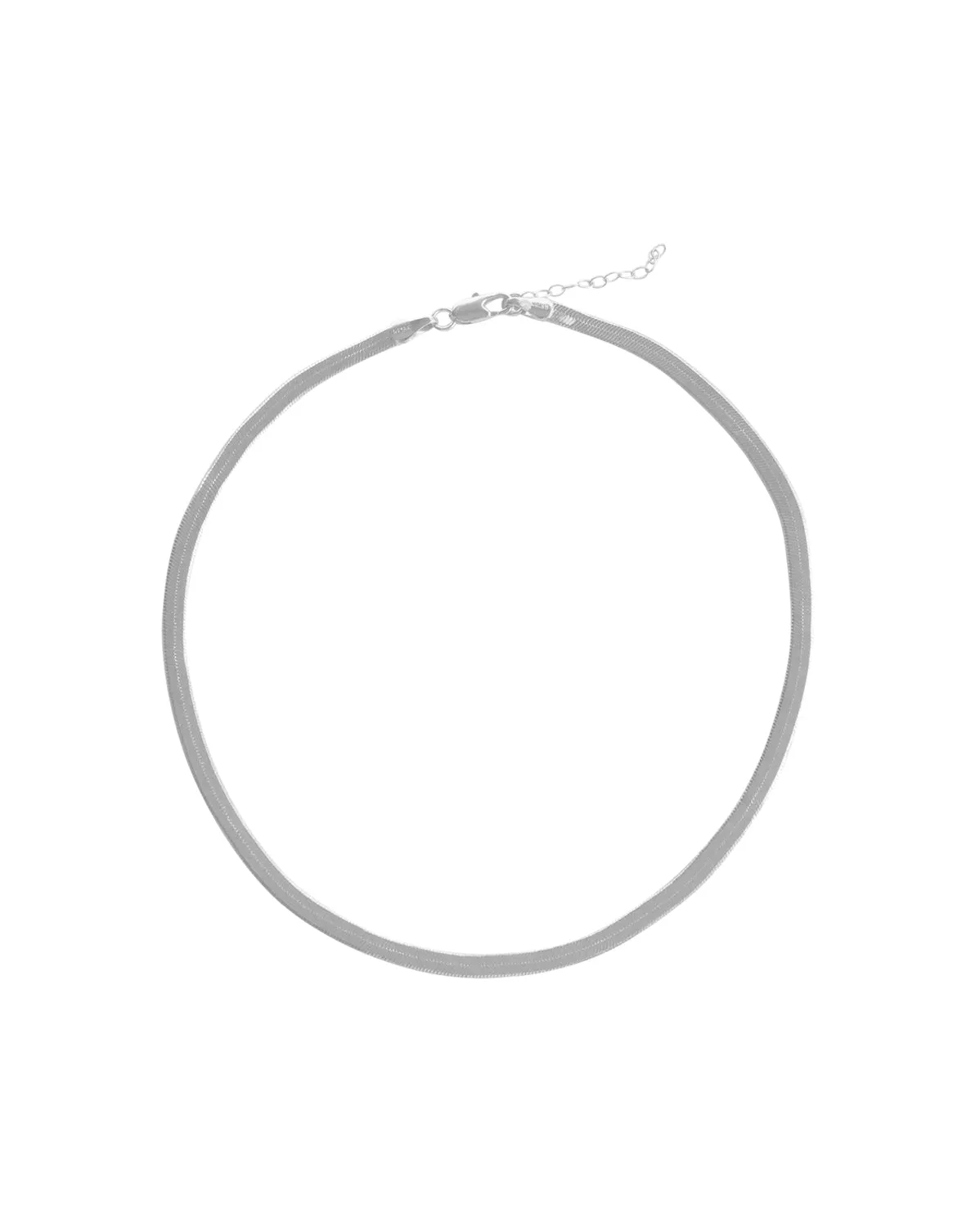 Adelina Flat Choker Necklace - Sterling Silver