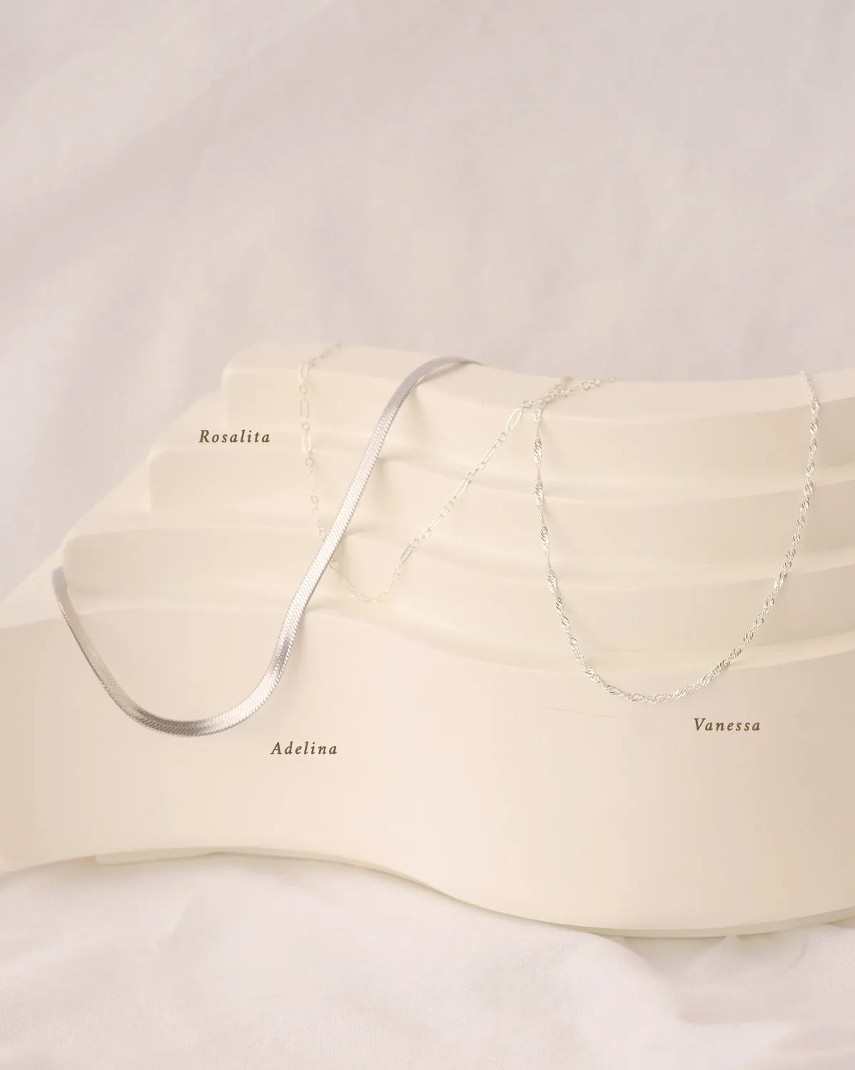 Adelina Flat Choker Necklace - Sterling Silver