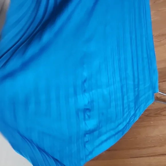 Anthropologie Blue Pleated Maxi Skirt