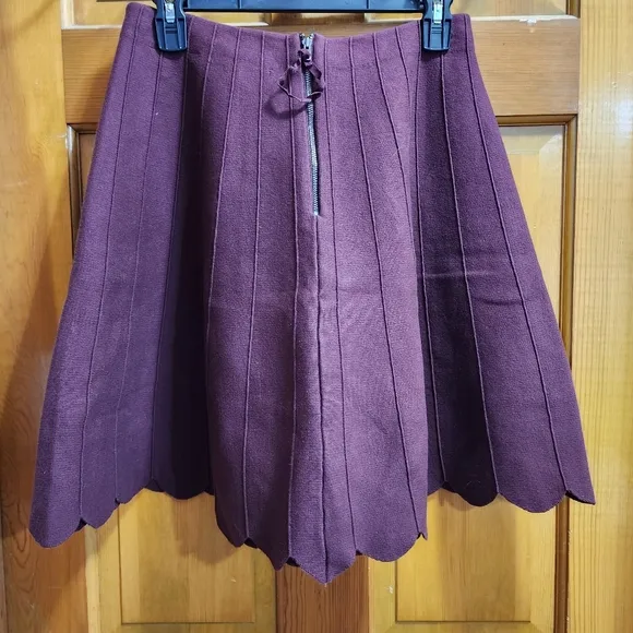 Anthropologie Knitted &amp; Knotted Plum Petals Skirt