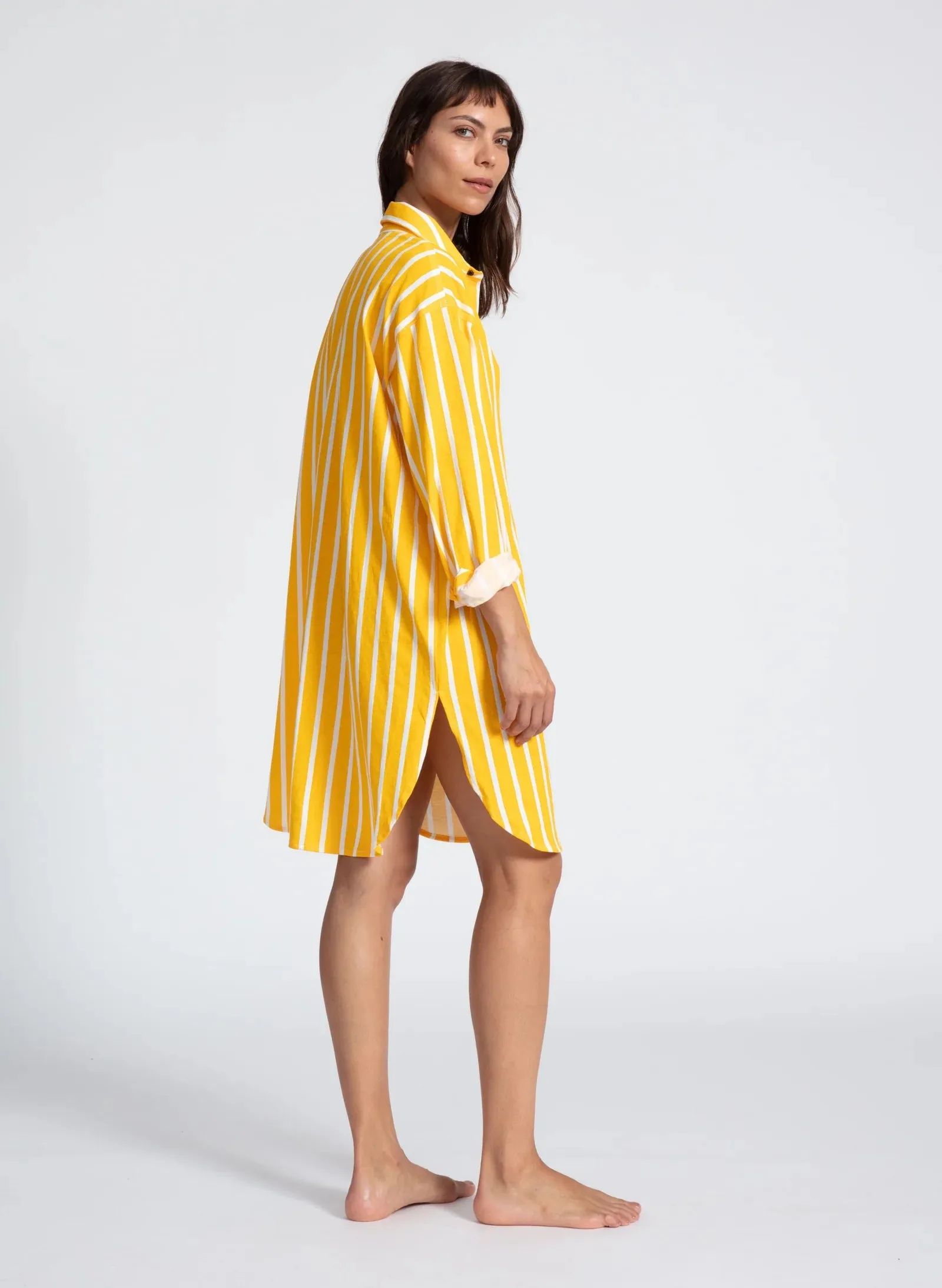 ASKK - Shirt Dress - Honey Stripe
