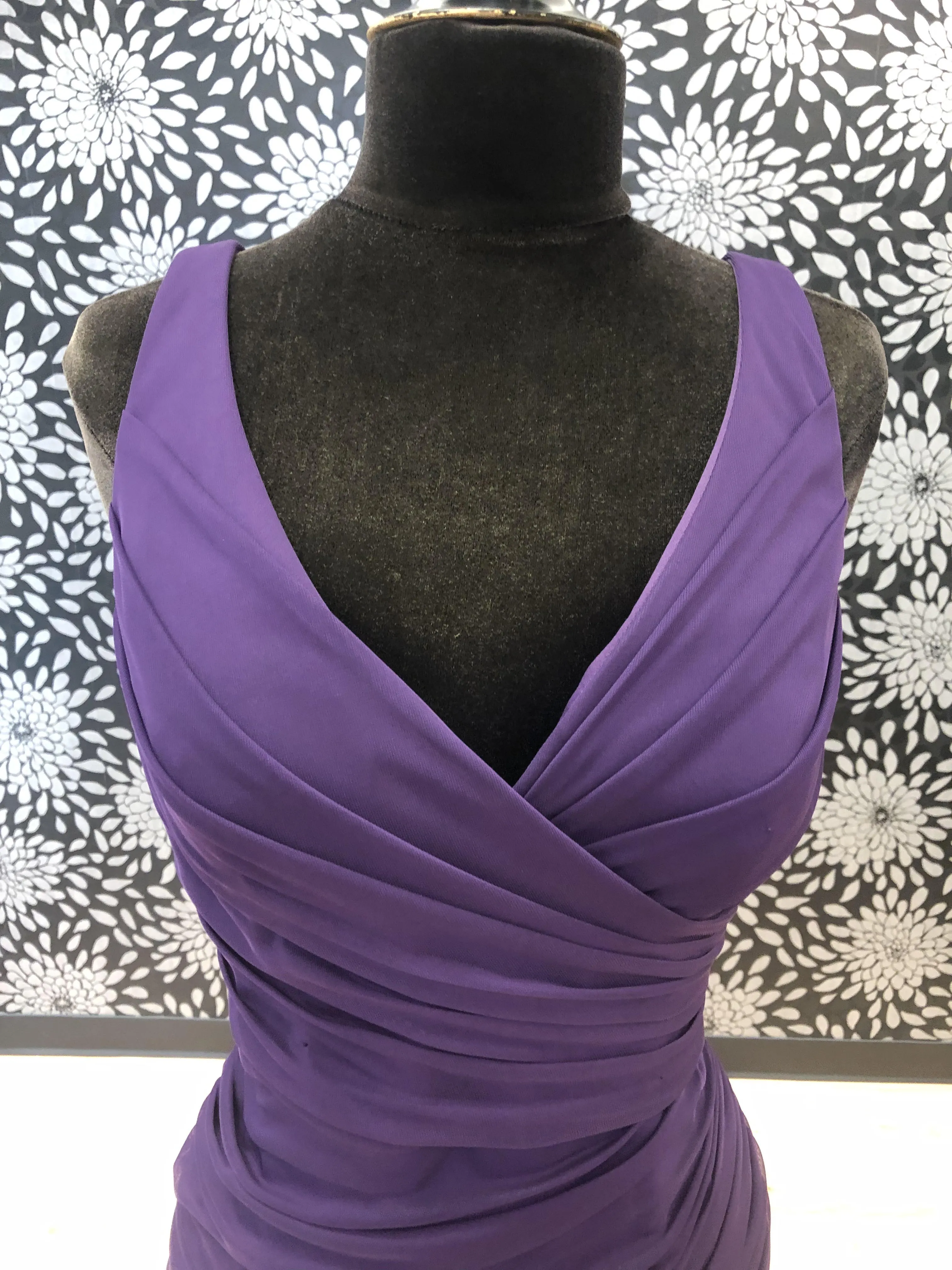 Aubergine Deep Plunge Gown