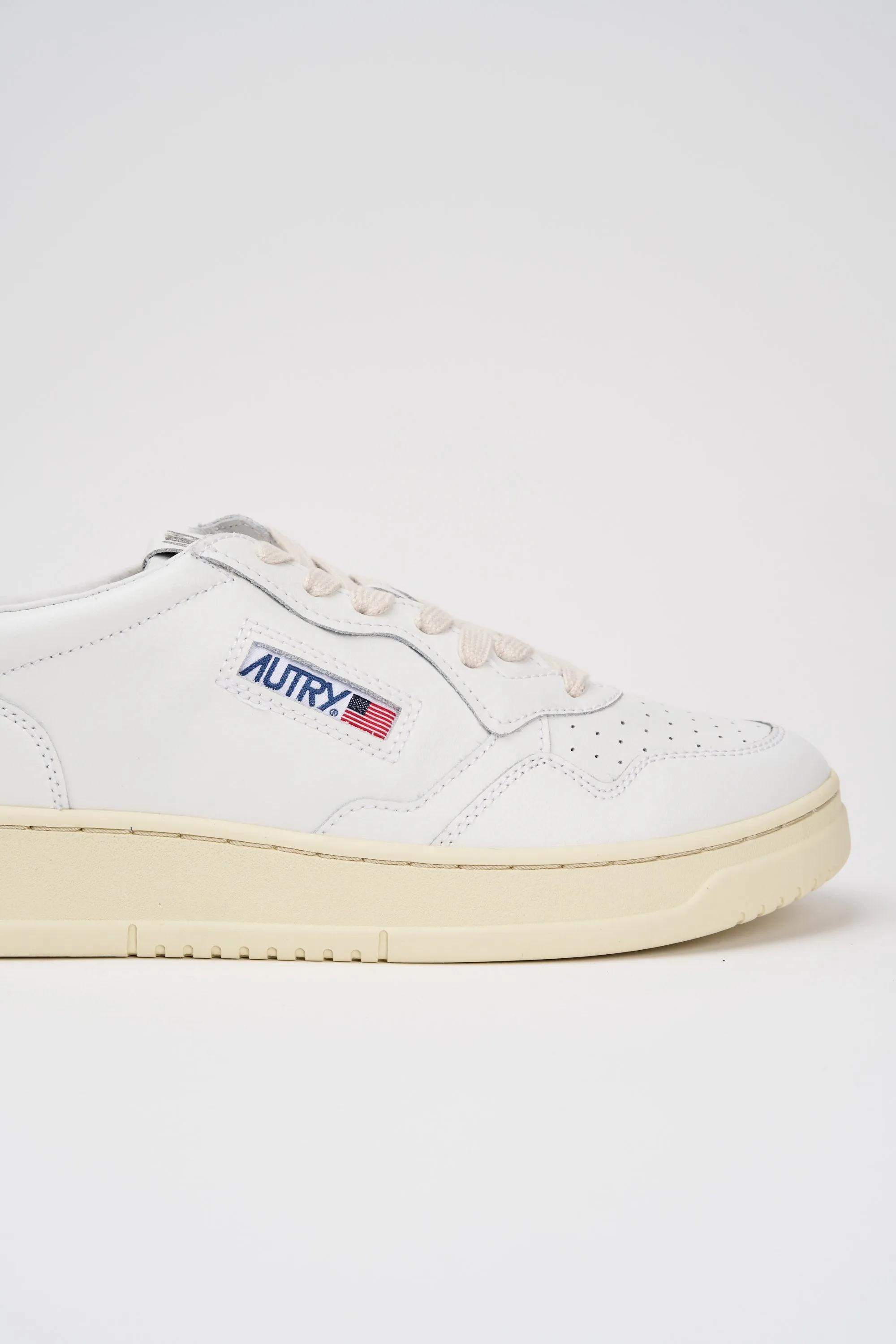Autry Sneakers Medalist Low Man Leat Leat Bianco Uomo