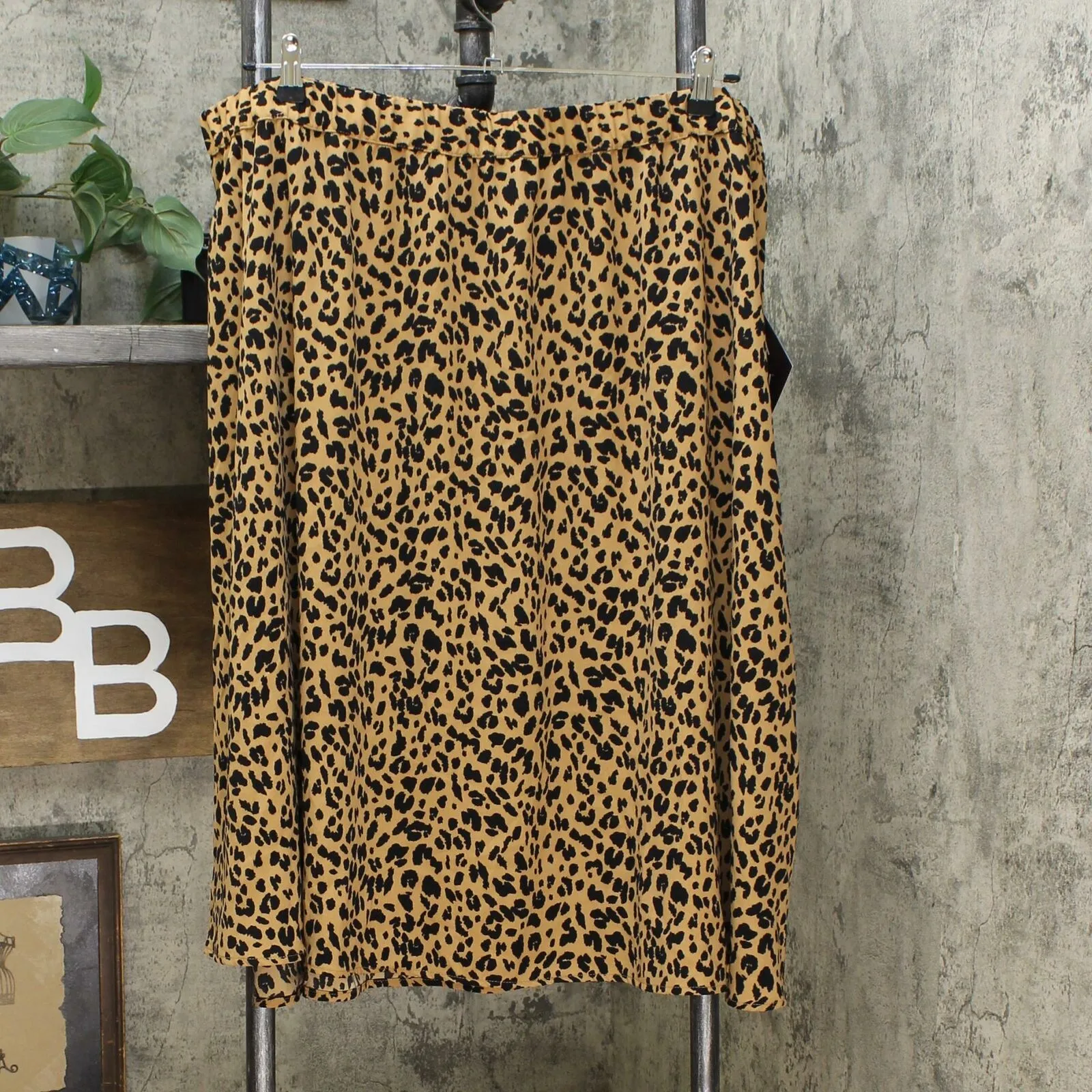 Ava & Viv Women's Plus Size Animal Print Midi Skirt