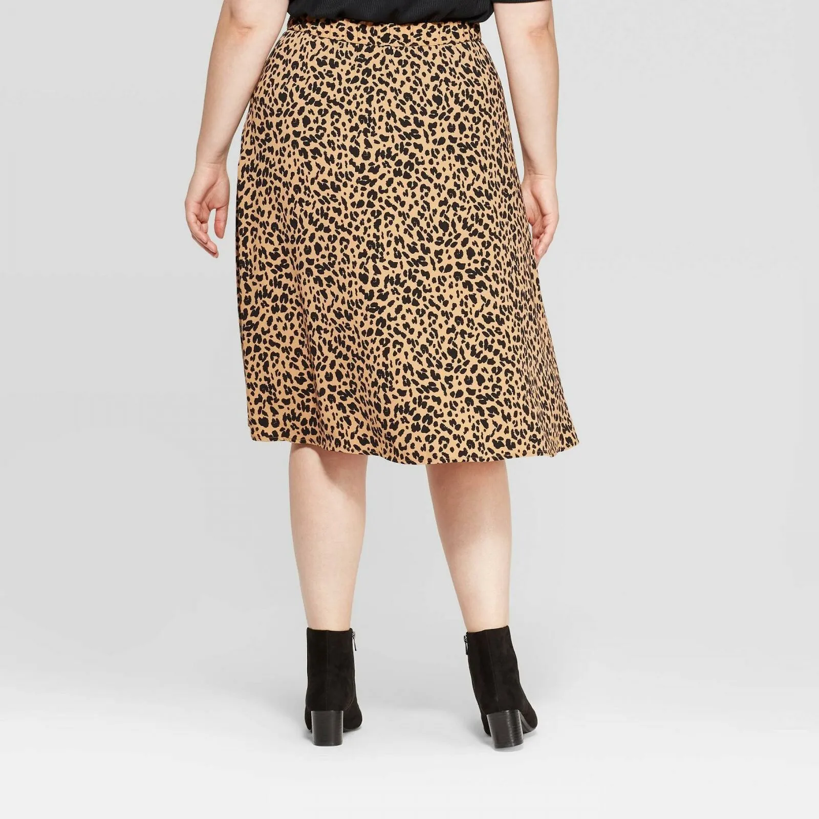 Ava & Viv Women's Plus Size Animal Print Midi Skirt