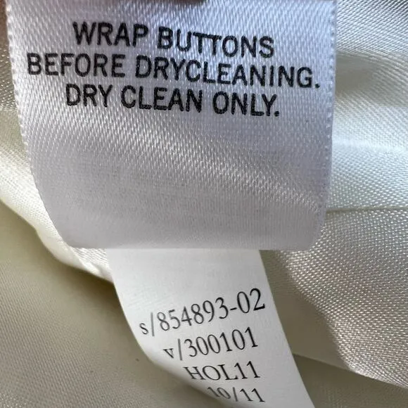 Banana Republic Pea Coat Women's Size S White 48% Wool Classic Elegant Preppy