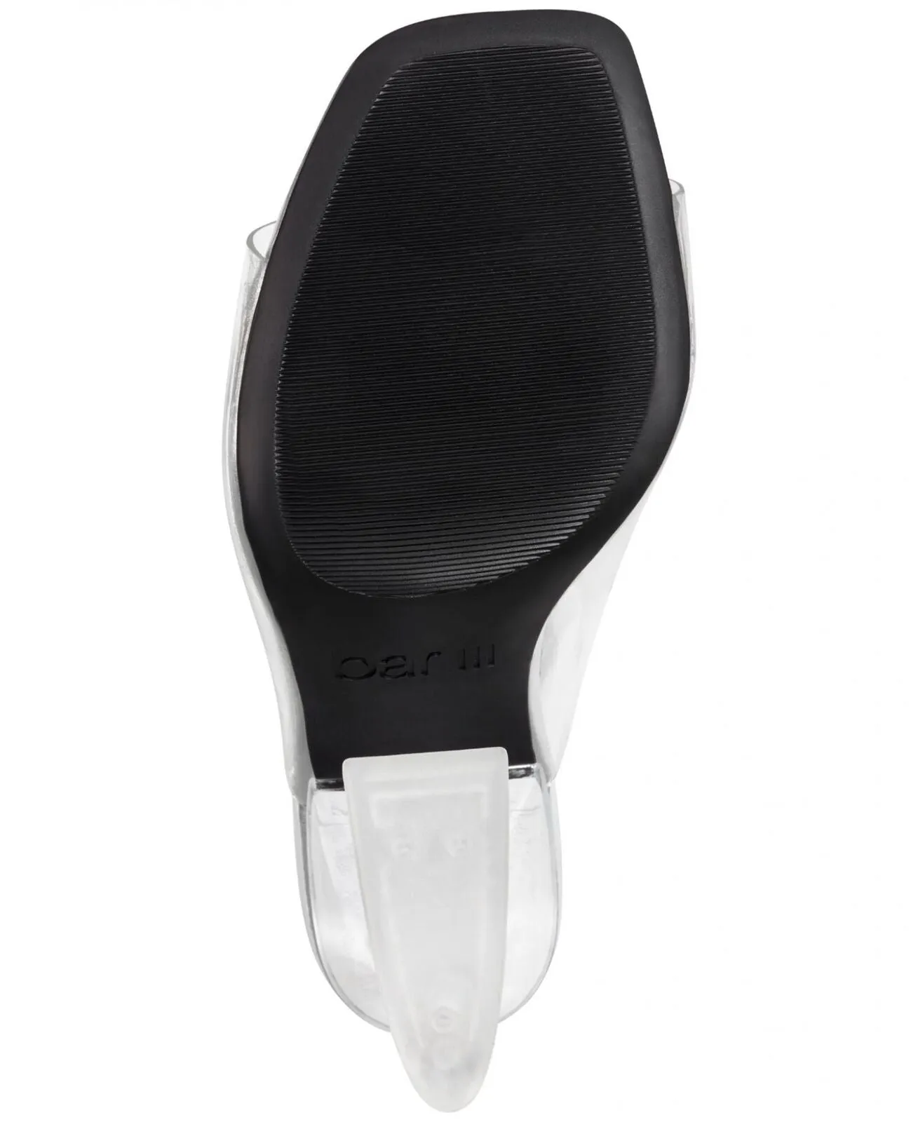 Bar III Womens Cherr Slide Sandals 10014818500 Clear Vinyl Gray 7.5M