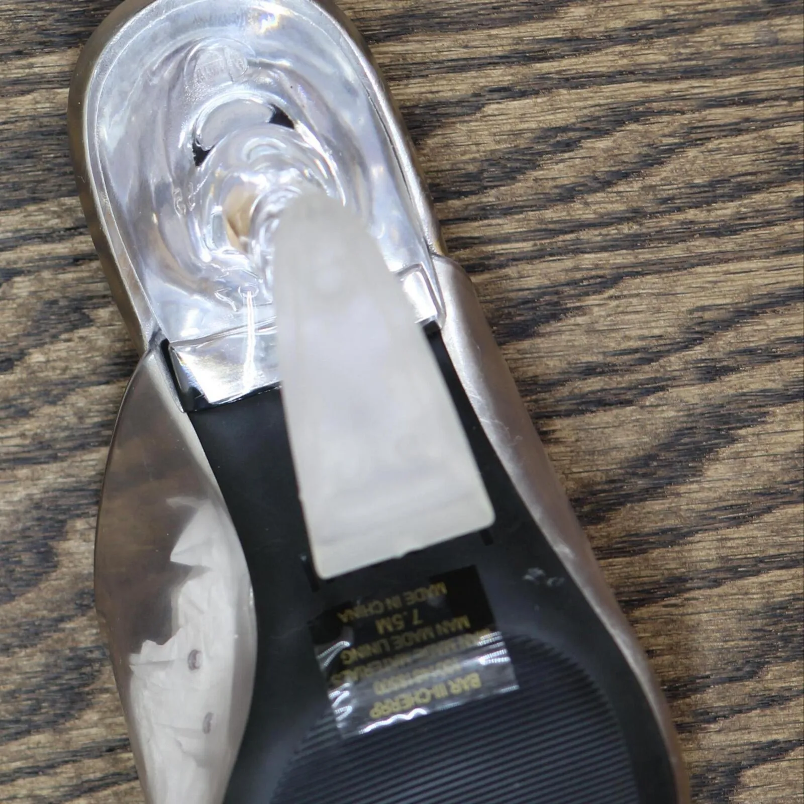 Bar III Womens Cherr Slide Sandals 10014818500 Clear Vinyl Gray 7.5M