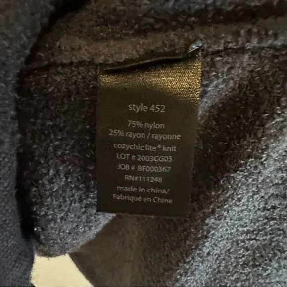 Barefoot Dreams CozyChic Lite Circle Cardigan in Carbon Size XS/S