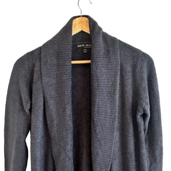 Barefoot Dreams CozyChic Lite Circle Cardigan in Carbon Size XS/S