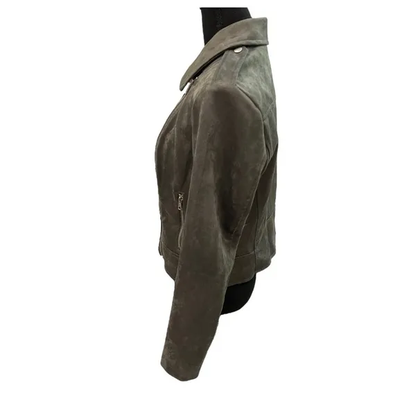 Bb Dakota By Steve Madden Vegan Faux Suede Moto Jacket L NWT