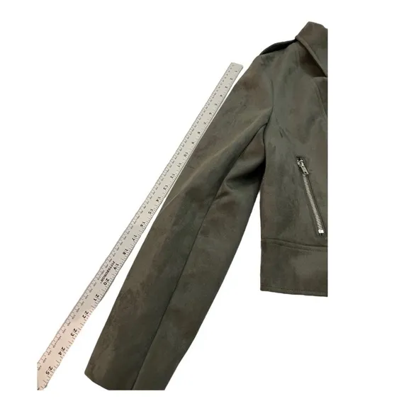 Bb Dakota By Steve Madden Vegan Faux Suede Moto Jacket L NWT