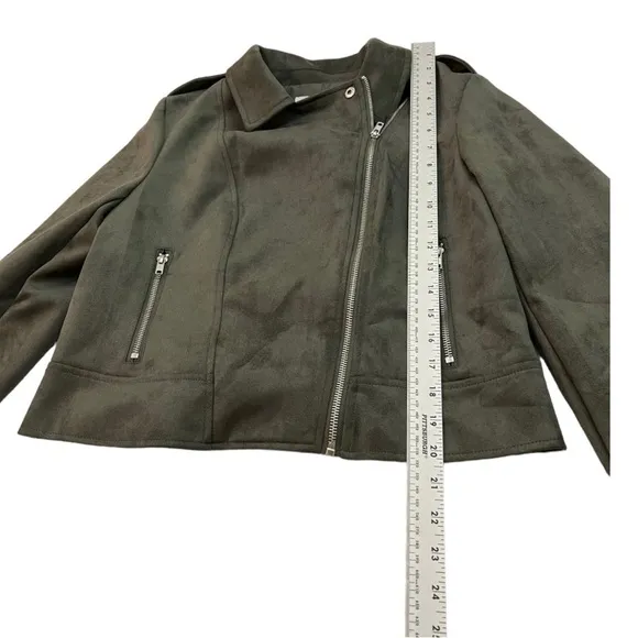 Bb Dakota By Steve Madden Vegan Faux Suede Moto Jacket L NWT