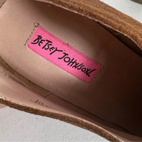 Betsey Johnson Jensen Leather Chestnut Brown Bootie Boots