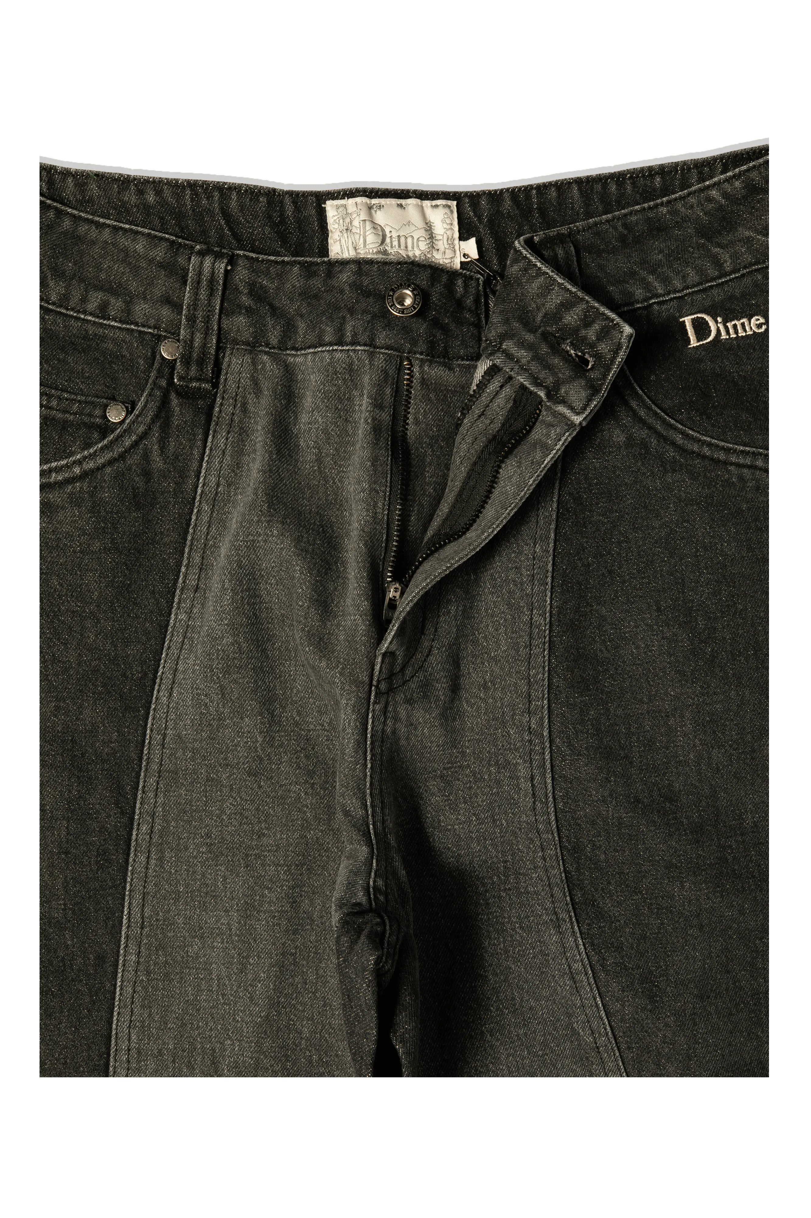 Blocked Relaxed Denim Pants