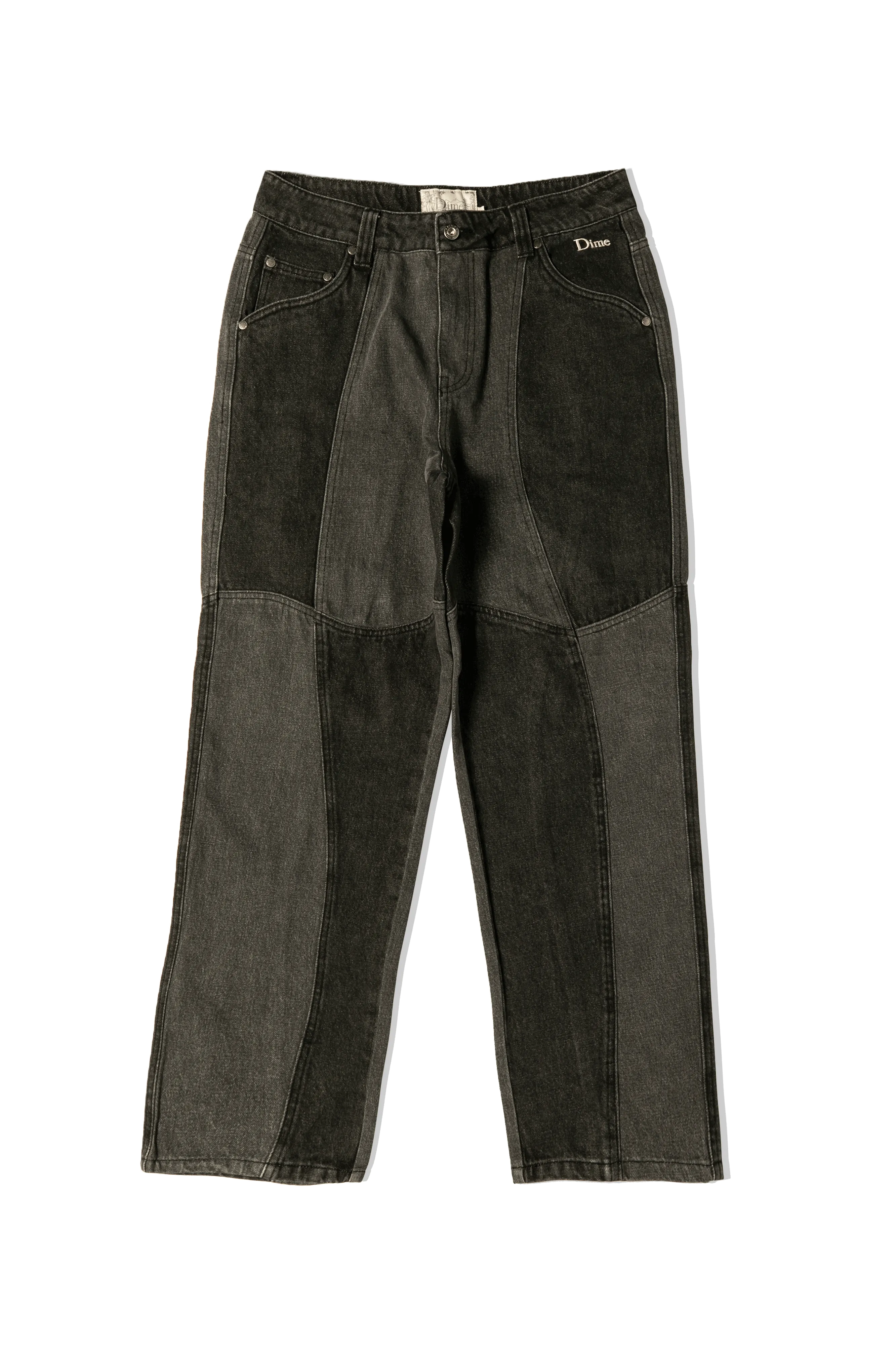 Blocked Relaxed Denim Pants