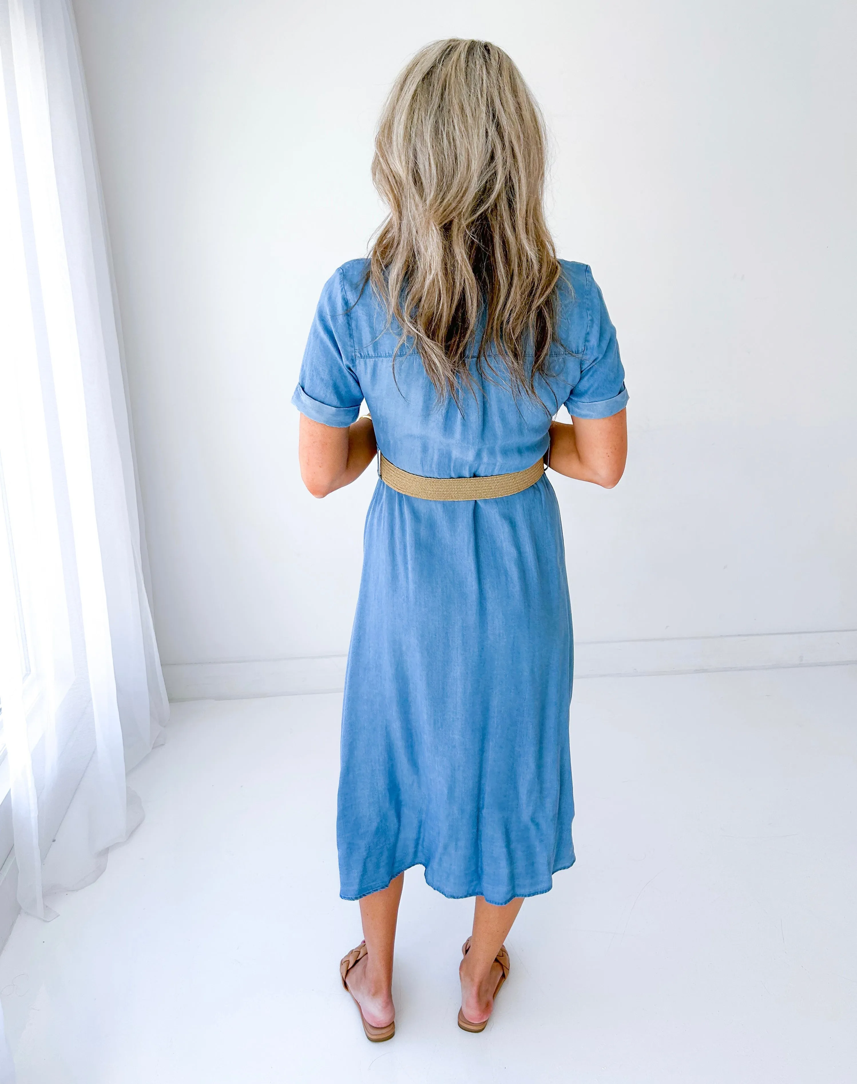 Bonnie Belted Tencel Midi Dress