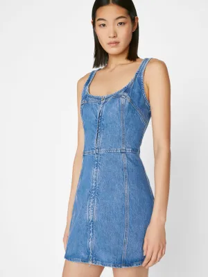 Bustier denim dress