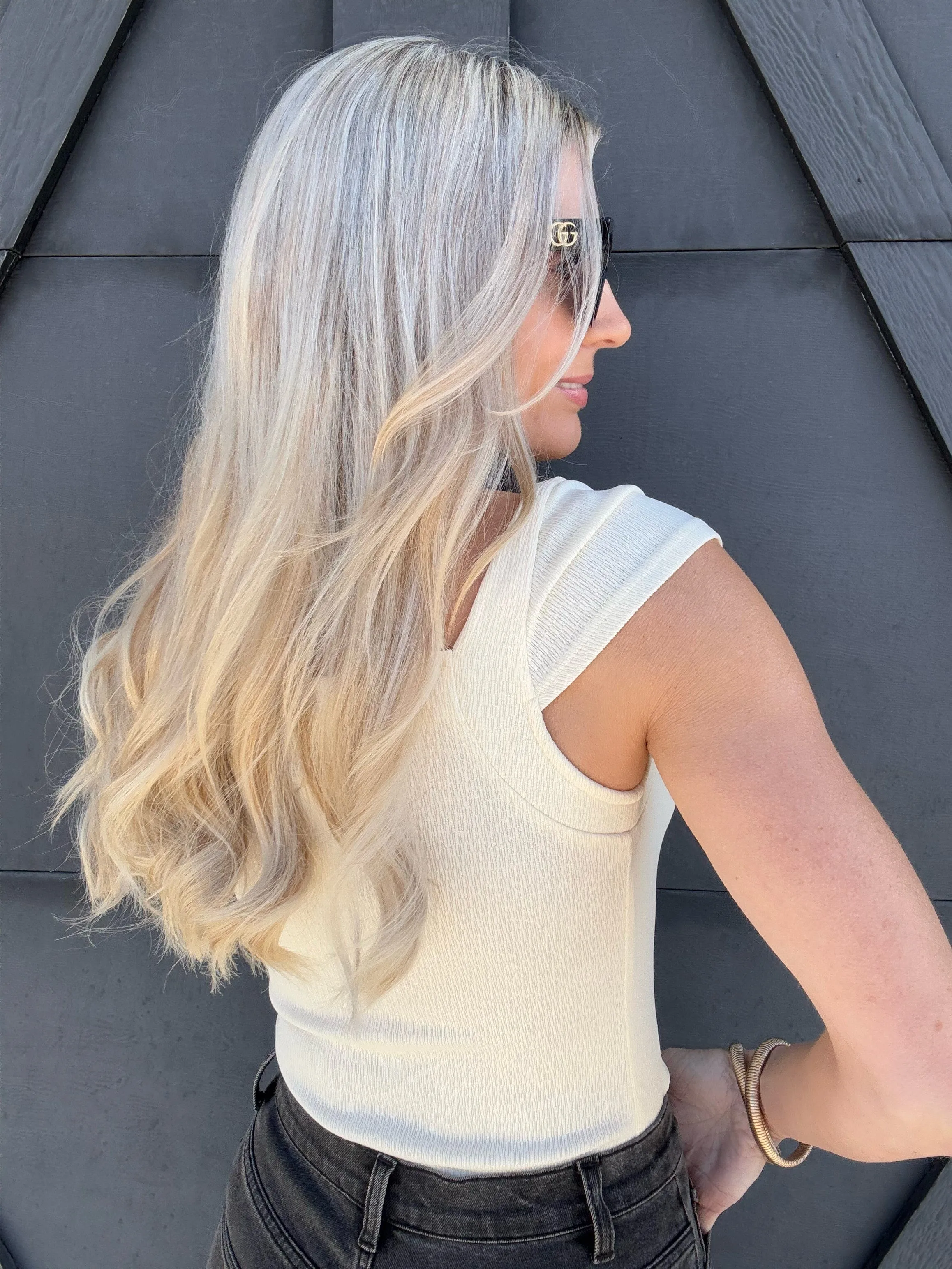 Cap Sleeve Bow Blouse In Vanilla