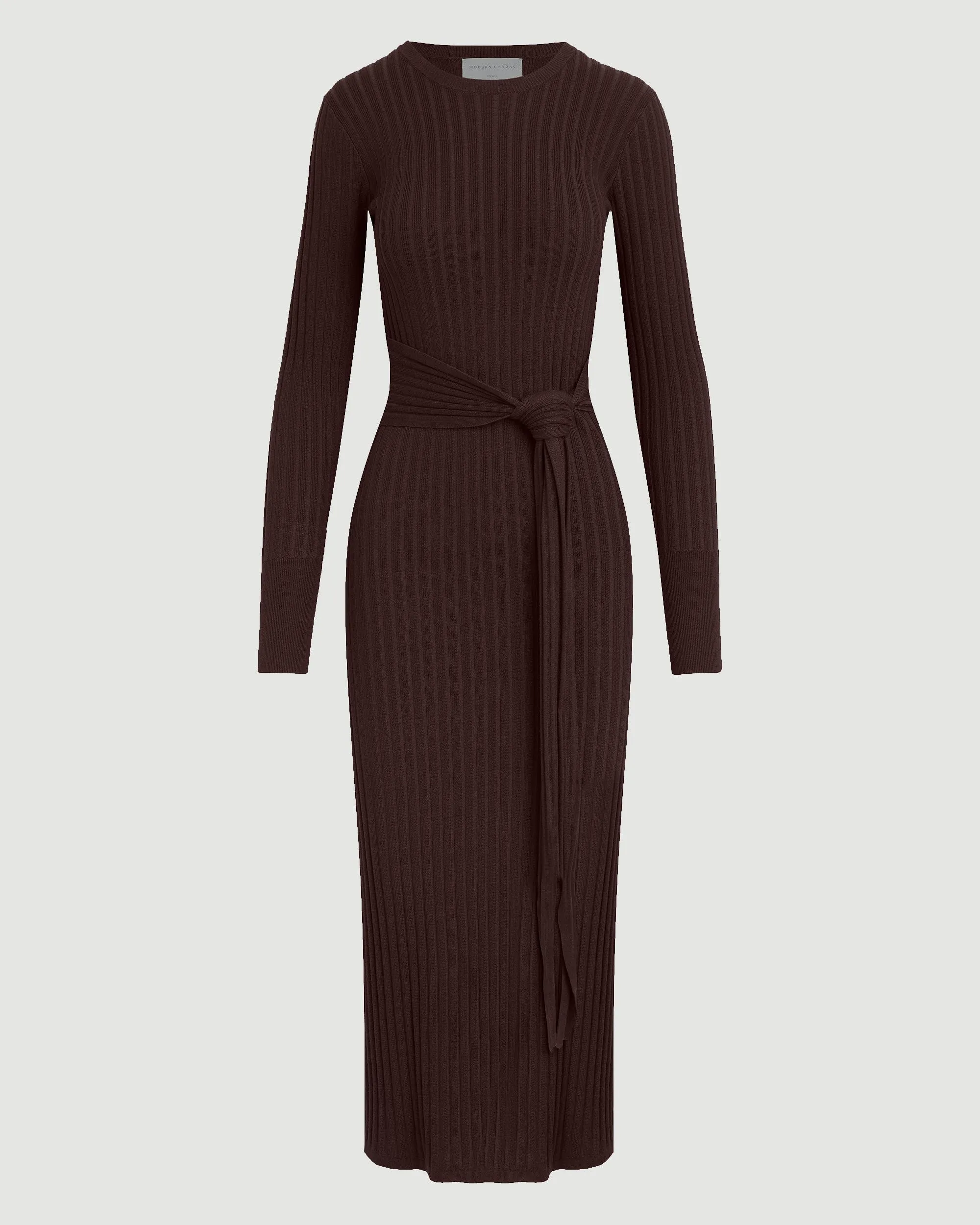 Carmen Tie-Front Ribbed Dress (Petite)