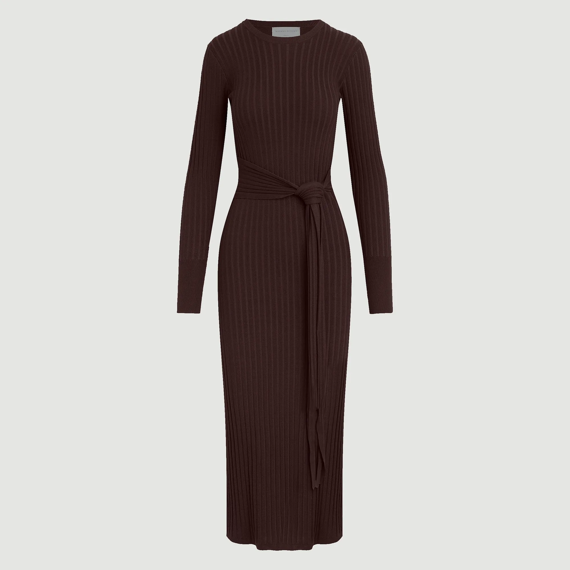 Carmen Tie-Front Ribbed Dress (Petite)