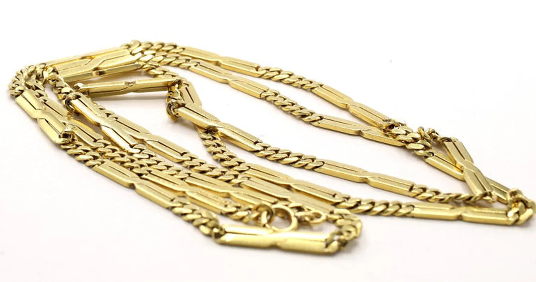 Cartier 1980s 18 Karat Gold Long Chain Necklace