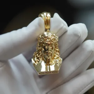 Christ Face Pendant in 14Kt