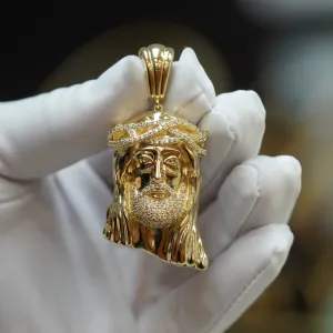 Christ Face Pendant in 14Kt