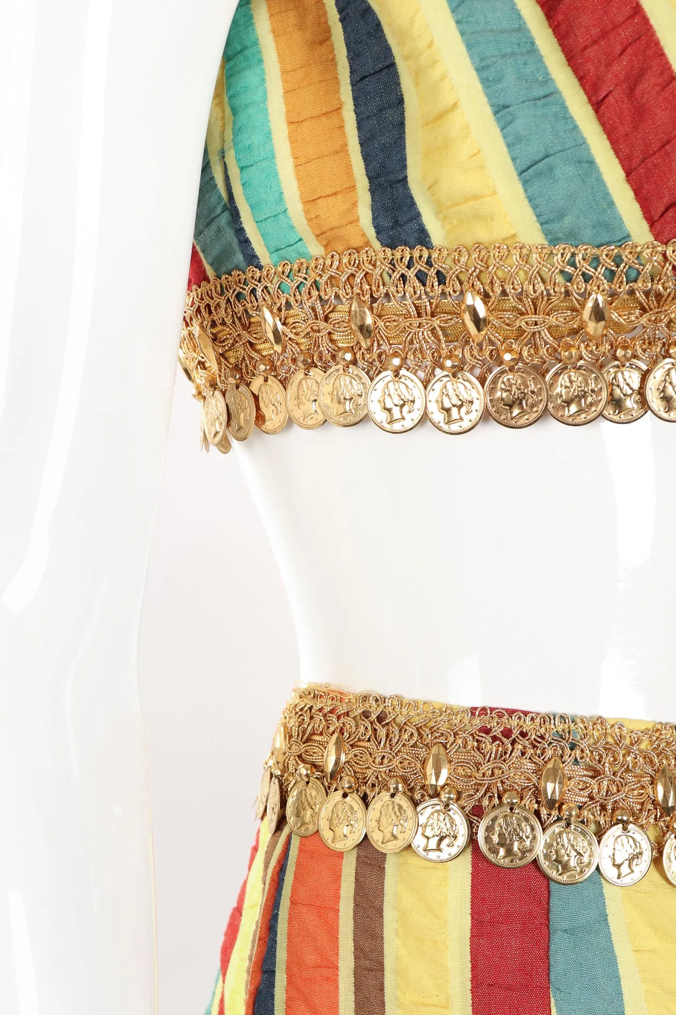 Coin Fringe Crop Top & Pant Set