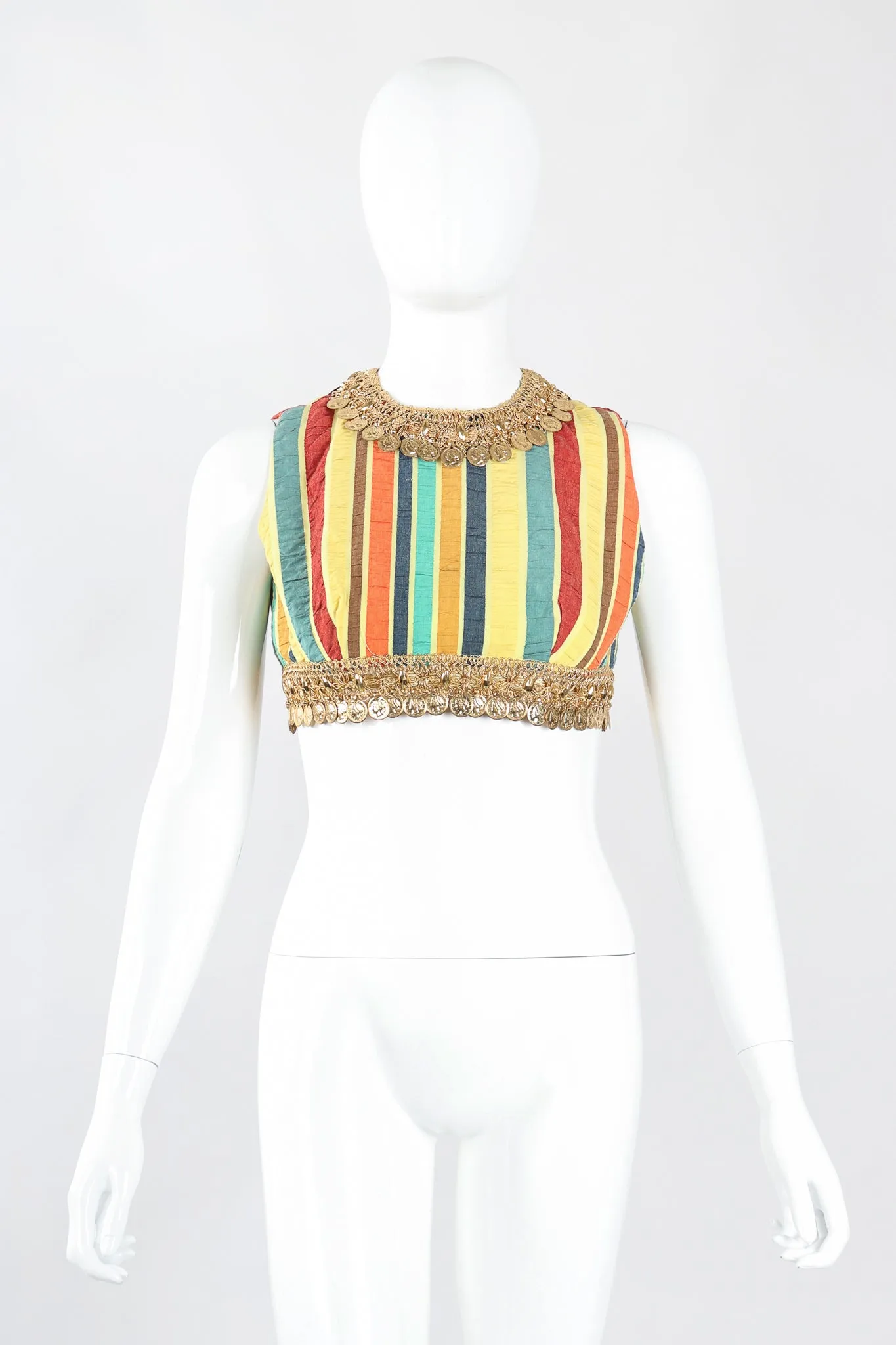 Coin Fringe Crop Top & Pant Set