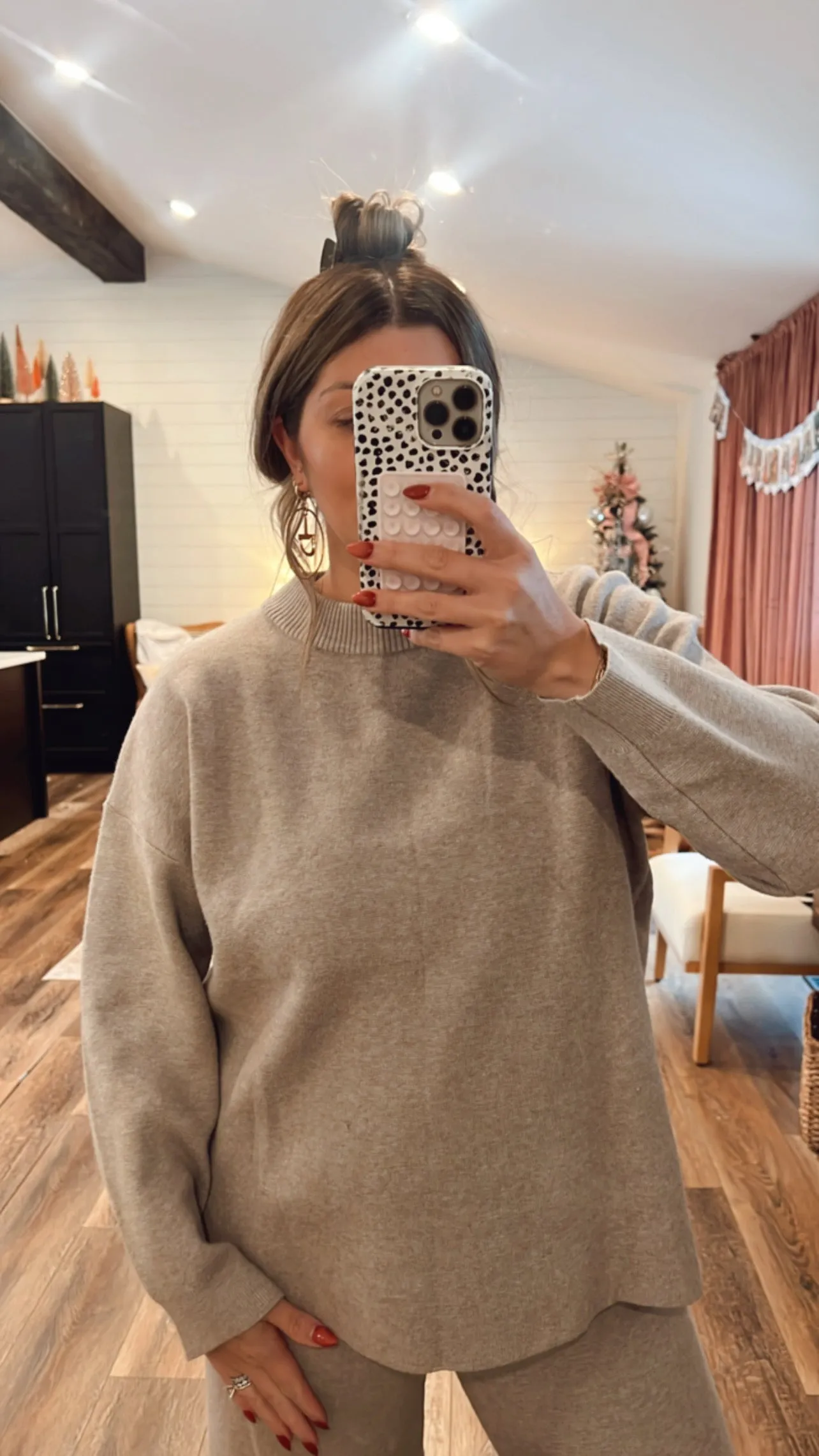 Country Club Mock Sweater - Mocha