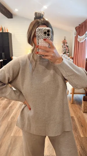 Country Club Mock Sweater - Mocha