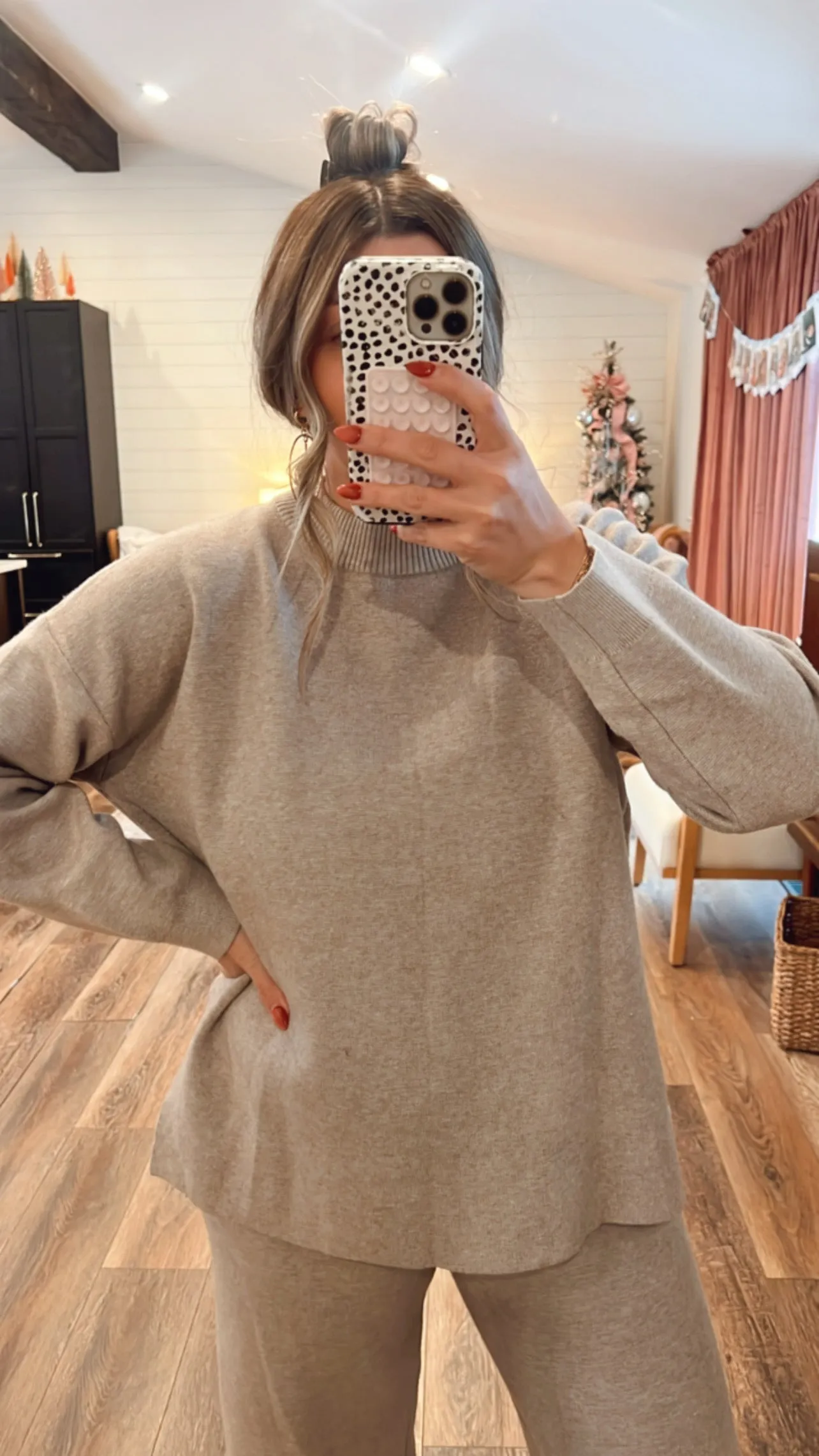 Country Club Mock Sweater - Mocha