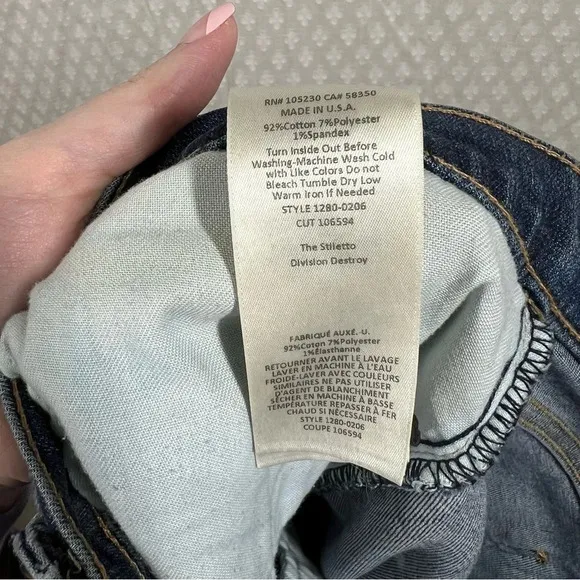 Current/Elliott The Stiletto Division Destroy Jeans