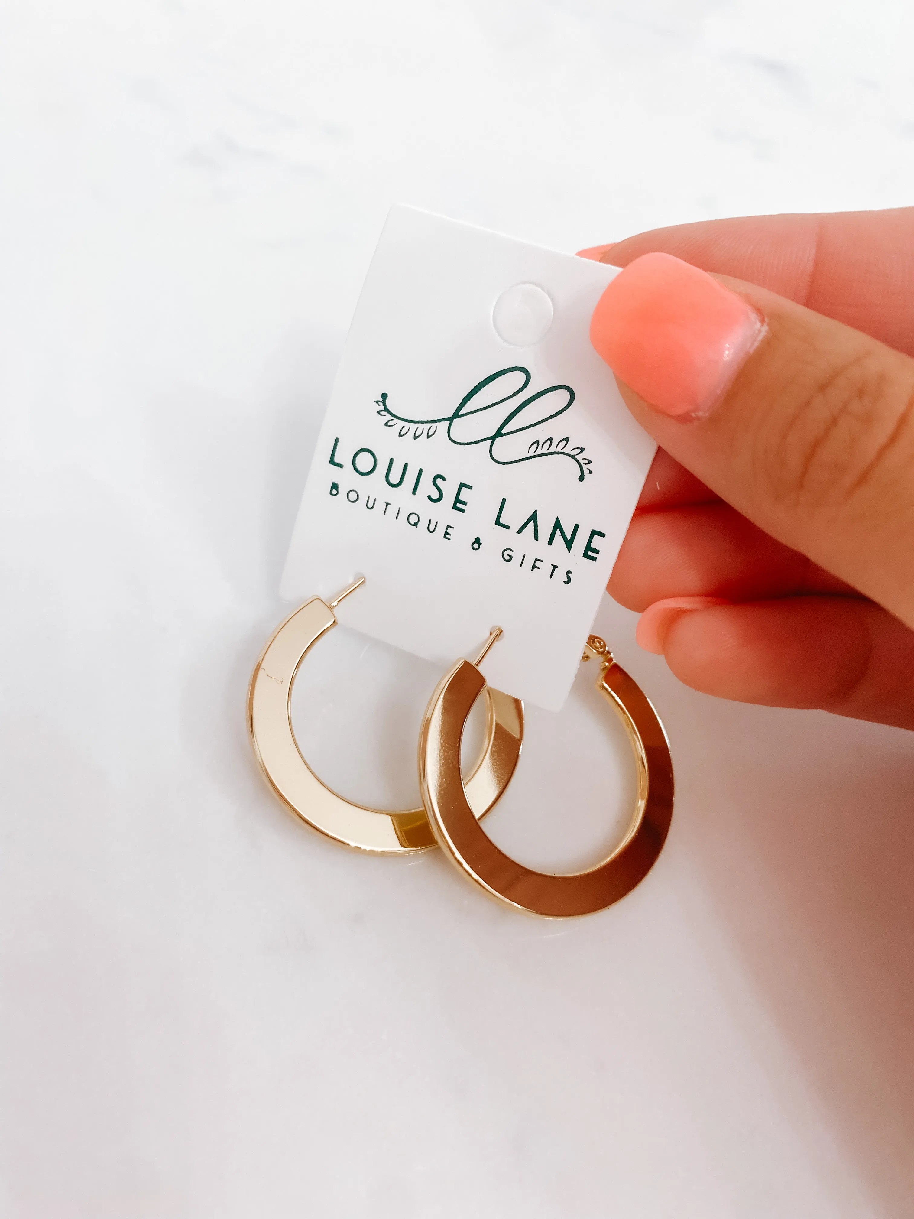 Dipped Flat Hoops