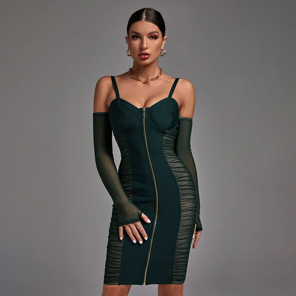 Elegant Strappy Mesh Bandage Dress