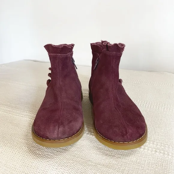 Elephantito Kids' Ruffle Ankle Booties Girls size 4