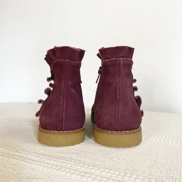 Elephantito Kids' Ruffle Ankle Booties Girls size 4