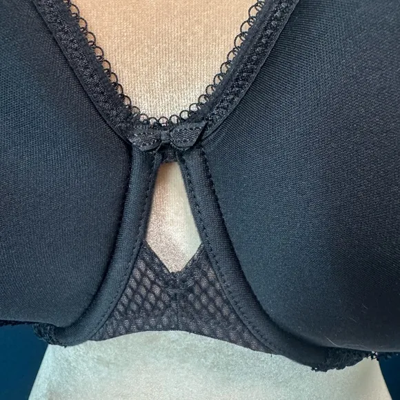 Elomi Charley Spacer Tshirt Black Lace Bra 34I NWT
