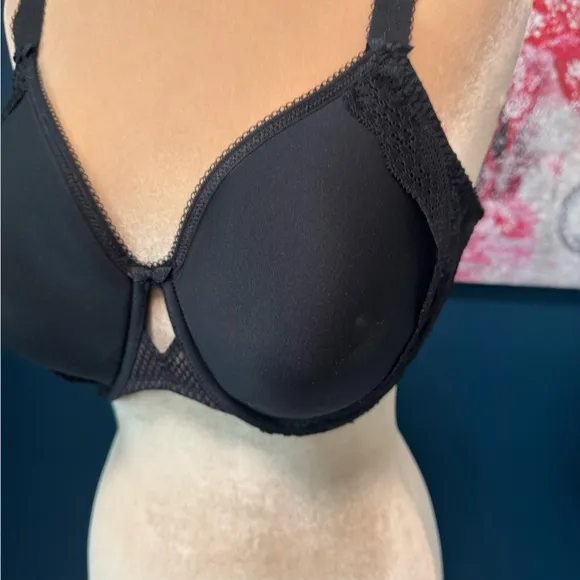 Elomi Charley Spacer Tshirt Black Lace Bra 34I NWT